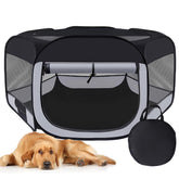 Wn's Day dog-cat playpen top view showing airy interior for safe indoor play.