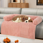 Wn's Day Luxurious Dog Couch Bed soft-fluff pink offers a cozy nap surface for pets.