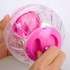 Closeup of vent holes on WNZQK pink hamster ball for airflow.
