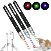 WNZQK laser pointer for cats and dogs with USB recharge, ideal for indoor play sessions.