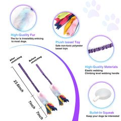 Wodoca dog rope toy durable loop-handle closeup highlights shock-absorbing bungee for strong tugging.