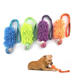 Wodoca dog rope toy soft chenille body for teething and cuddling