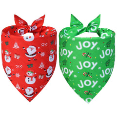 WoffBow Santa red bandana on dog for festive holiday photos
