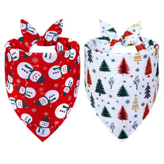 WoffBow Christmas dog bandana Santa print for cozy holiday photos.