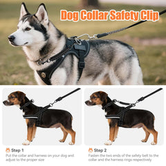 WOINXENN collar safety clip with 360° rotating buckle enables flexible movement.
