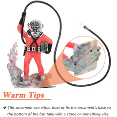 Wolfride red diver adds decorative charm while hinting at underwater motion.