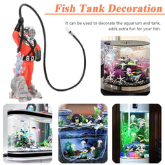 Wolfride diver ornament attaches with suction cups for easy placement.