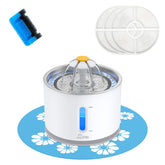 Wonder Creature cat water fountain top view highlights stainless steel surface for hygienic cleaning.