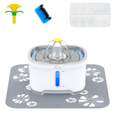 Wonder Creature cat water fountain top view shows durable stainless steel for hygienic drinking.