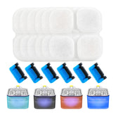 Wonder Creature crystal cat fountain filter pack with carbon and sponge for clean water.