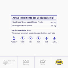 Wonder Paws blue-lipped mussels powder for dogs aiding joint comfort and mobility