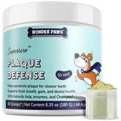 Wonder Paws Dental Powder packaging highlights NASC-certified canine dental care solution