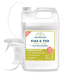 Wondercide bottle lemongrass 128oz pour demonstrates easy pest protection for home use