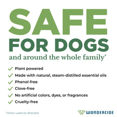 Wondercide dog collar on dog neck demonstrates easy cut-to-fit sizing for 21-inch max neck.