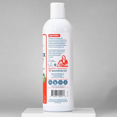 Wondercide shampoo bottle with cedarwood and peppermint scent offering soothing grooming