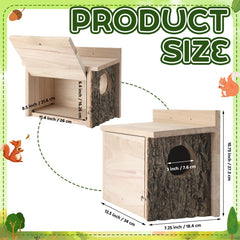 Wonderjune squirrel nesting box side view with easy mounting options