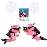 Wonfly pink-diver tank decoration adds a charming focal point in any aquarium.
