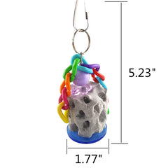 Wontee calcium stone material closeup shows natural, non-toxic chew surface.