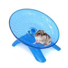 Wontee hamster wheel blue front view highlighting compact design for small pets.