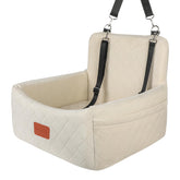 Wooaidagg dog car seat with memory foam-fill delivers plush comfort on long trips for small dogs