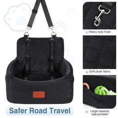 Wooaidagg dog car seat safety leash in use for added security