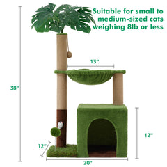 Woochpet 37 cat tree sisal posts promote healthy scratching while protecting furniture.