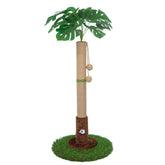 Woochpet palm tree scratching post tall for indoor cats, ideal vertical scratching.