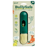 WOOF BullySafe holder assembly demonstrates secure chew setup for safer play.