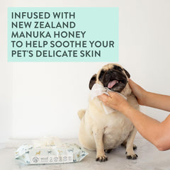 woof-dog-wipes-unscented-bamboo-texture Woof Dog Wipes unscented bamboo texture for gentle daily cleaning.
