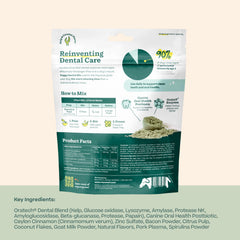 Woof Doggy Dental Pupsicle Mix pour demonstrates quick preparation for daily care.