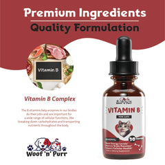 Woof 'n' Purr Vitamin B for Cats mouth drops admin for direct dosing.