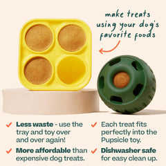 WOOF Pupsicle Tray dishwasher-safe design for quick cleanup after freezing.