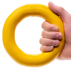WoofBite Indestructible Dog Chew Toy ring in action highlights fetch and tug versatility.