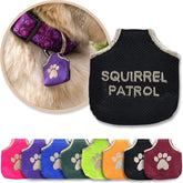 Woofhoof dog tag silencer on collar to reduce tag jingling noise