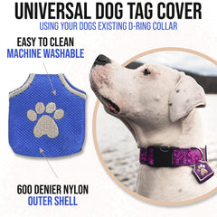 Woofhoof Dog Tag Silencer multi-color design highlights pet personality and style