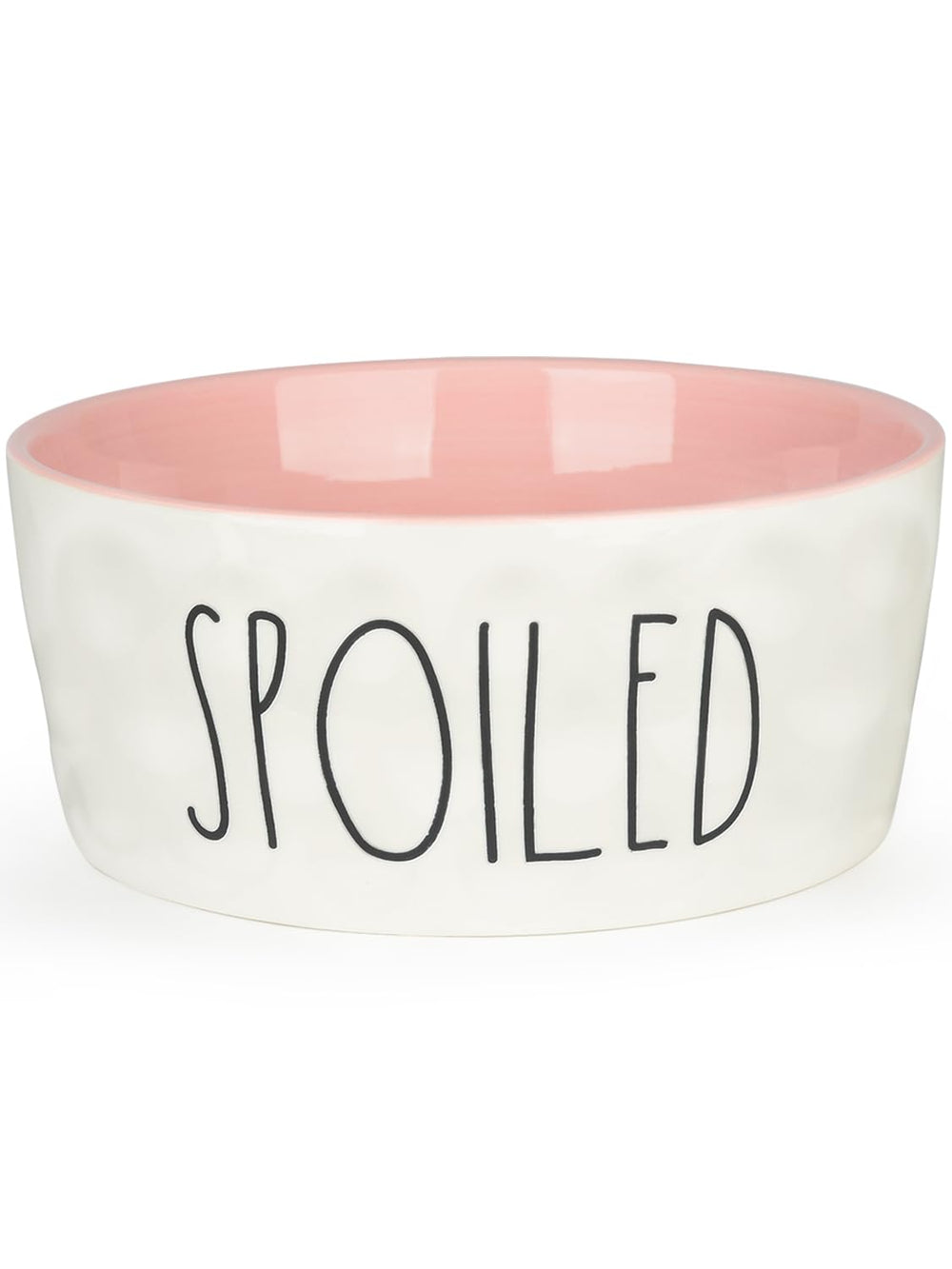 WoofinPets 27oz ceramic dog bowl with generous capacity for meals.