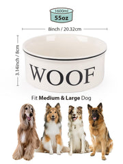 WoofinPets weighted dog bowl prevents sliding during feeding