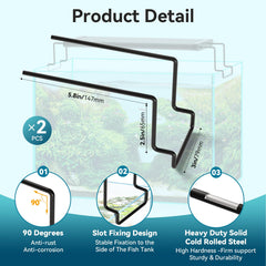 WooFog two-pack light riser front view for universal tank use and fixture compatibility