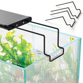 WooFog aquarium light riser side view in black showing stable support for rimmed tanks