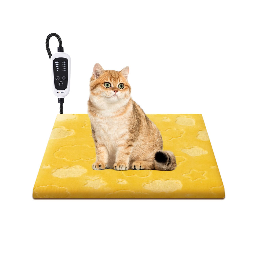 WOOMER pet heating pad large spread provides full-body warmth for bigger pets.