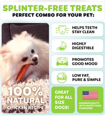 Wootsy Chicken Wrapped Rawhide Stick grain-free recipe supports dogs with grain sensitivities.