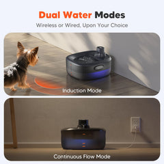 WOPET wireless dog fountain induction sensor activates flow when nearby.