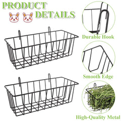 WOPPLXY rabbit hay feeder hooks installation demonstration