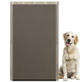 Wordcam large dog door flap close-up reveals durable TPU for harsh weather