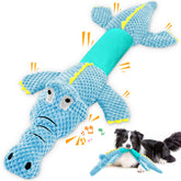 WOWBALA cocodrilo de peluche azul, perfecto para jugar a tirar.