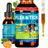 Woyamay 4-in-1 flea drops bottle offers natural protection for dogs and cats.