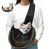 WOYYHO dog sling bottom plate adds support for small dogs during walks.