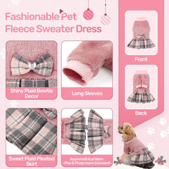 WOYYHO plaid skirt detail adds stylish flair and cozy comfort for walks