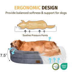 WOZOKE bed bolsters offer neck and back support for curling or stretching dogs.
