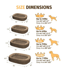 WOZOKE XXL memory foam dog bed offering plush support for larger dogs